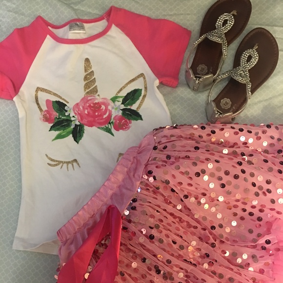 Other - 💥💥Host Pick - Unicorn Sequin Skirt Set - 6XL